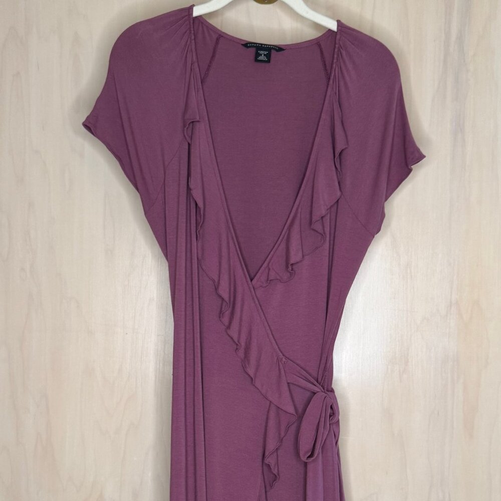 Banana Republic Purple Wrap Dress Size S